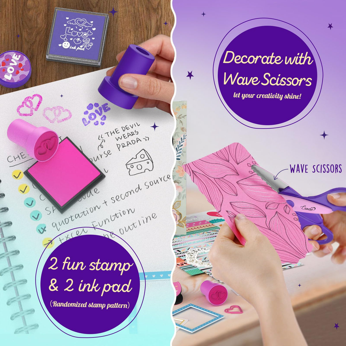 DIY Journal Kit for Girls, Scrapbook and Diary Set, Gifts for Girls 8-12 🍁 All In One Marketplace Canada