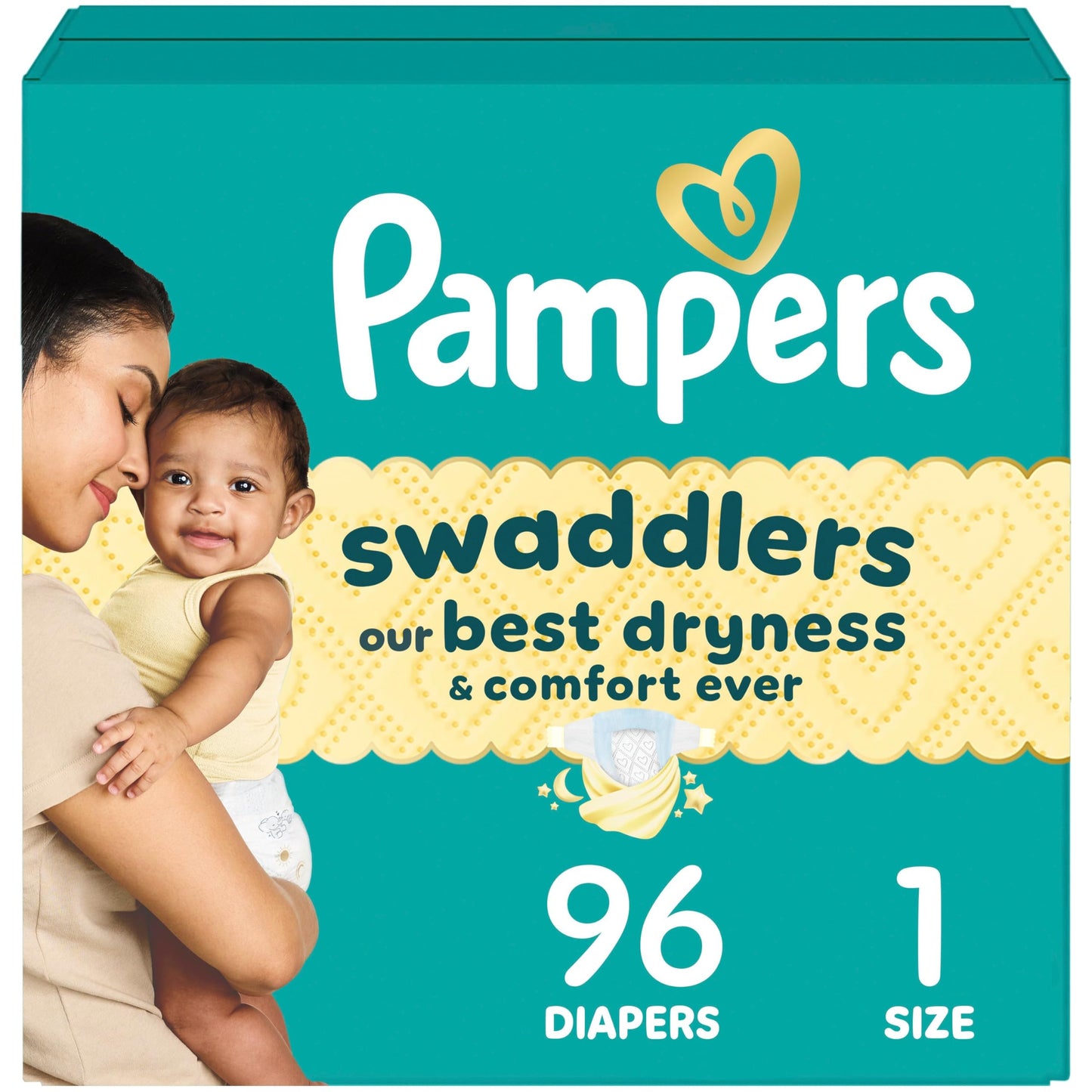 Pampers Swaddlers Diapers, Size S1, Absorbent, Keeps Baby Dry and Comfortable, Skin Safe Disposable Baby Diaper, 1 Pack (Count of 96) 🍁 All In One Marketplace Canada