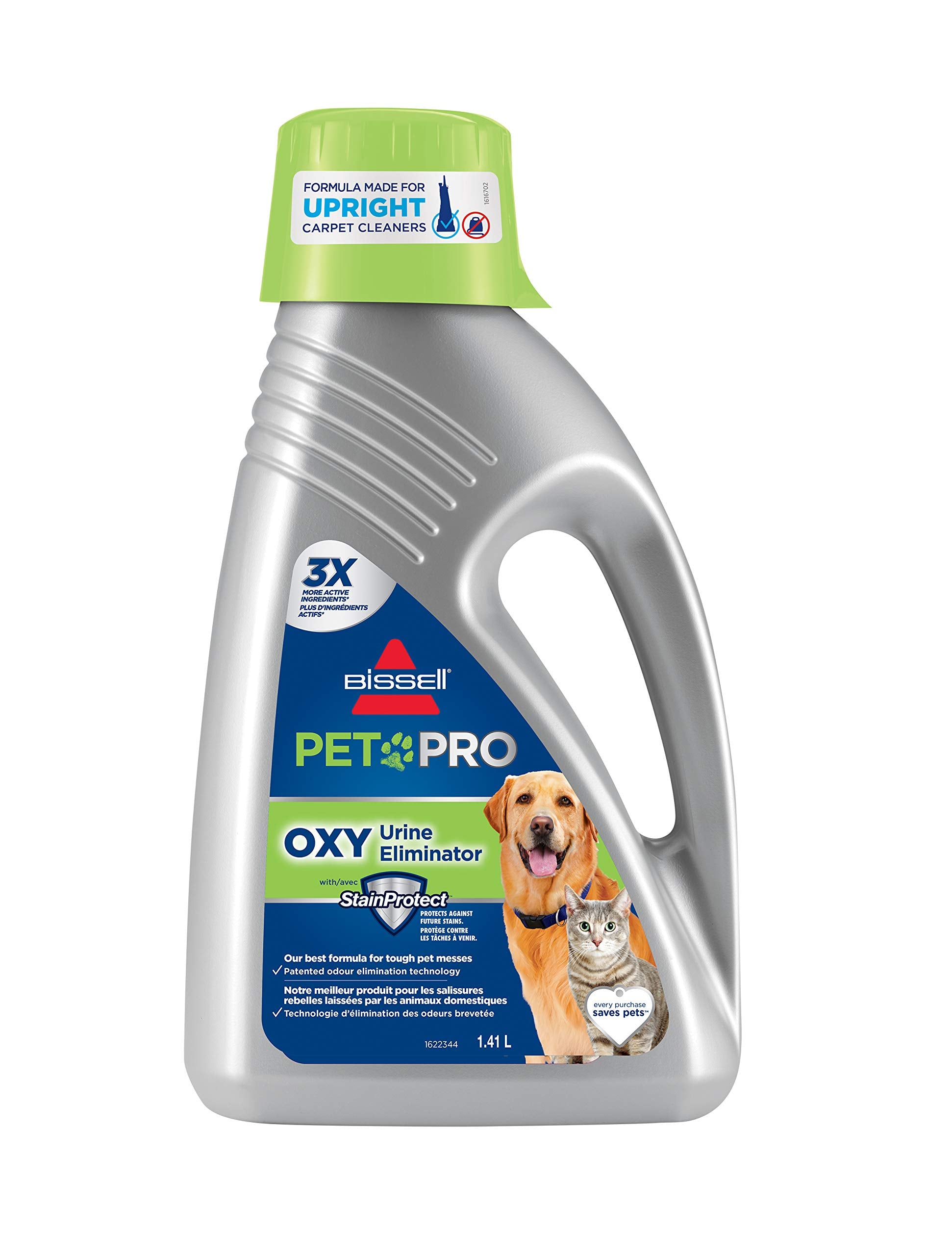 BISSELL Pet Pro OXY Urine Eliminator Formula with OXY for Upright Full-Size Deep Cleaners, Permanently Removes Pet Stains and Odours, Discourages Re-Marking, Safe for Carpet and Upholstery, 1990C - Available at All In One Marketplace Canada