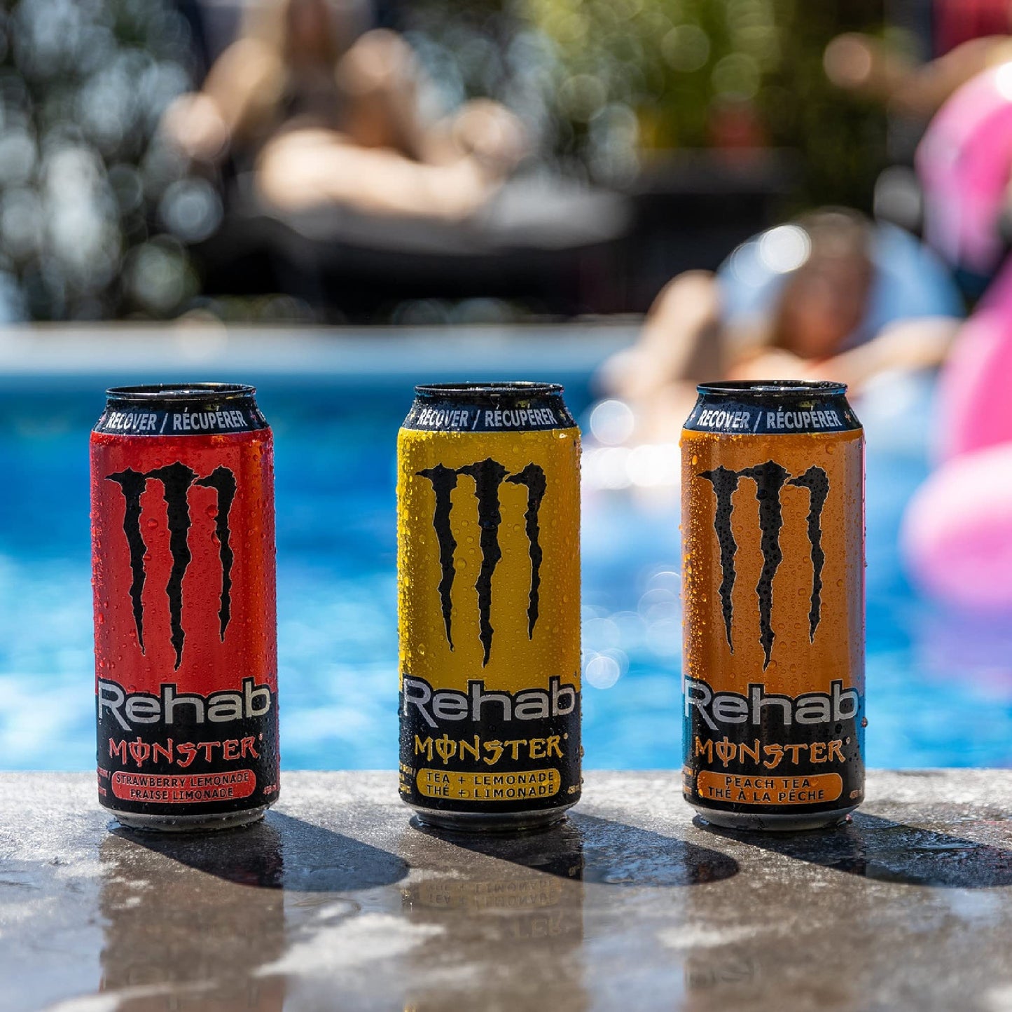 MONSTER ENERGY Rehab Tea + Lemonade, 458 mL Cans (12 Pack) – Non-Carbonated Energy Drink