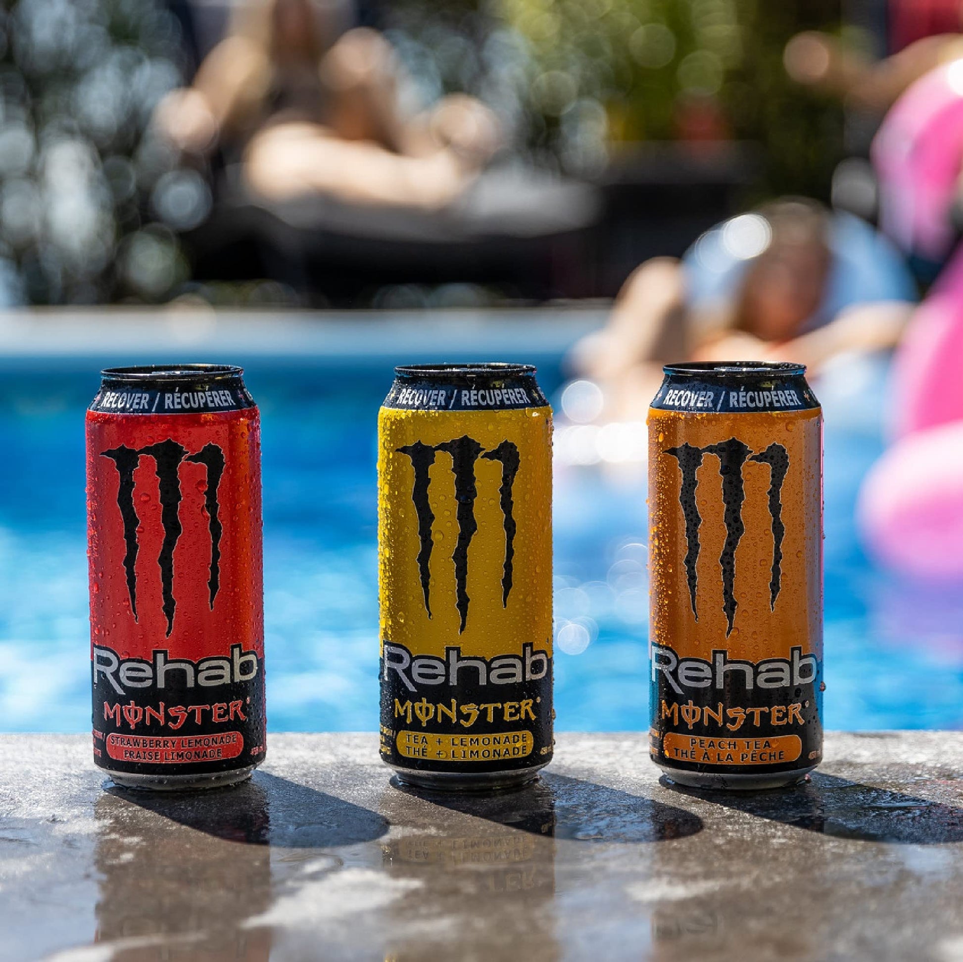MONSTER ENERGY Rehab Tea + Lemonade, 458 mL Cans (12 Pack) – Non-Carbonated Energy Drink