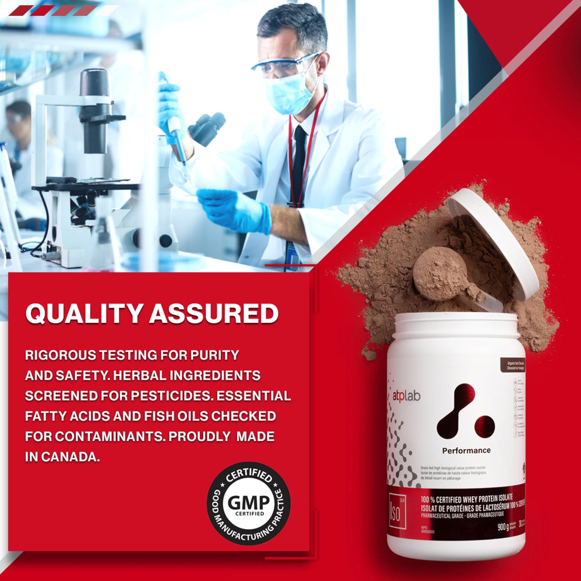 ATP LAB ISO 900g Whey Protein Isolate Powder – Chocolate – 30 Servings