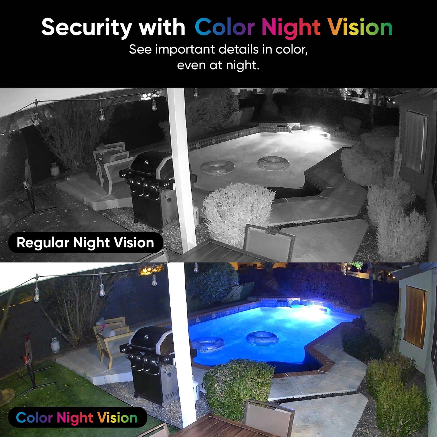 WYZE Cam v4 (Latest Model), 2.5K AI Security Camera, Indoor/Outdoor Cameras for Home Security, Vibrant Color Night Vision, No Subscription Required, Free Expert Help, White, 2 Pack