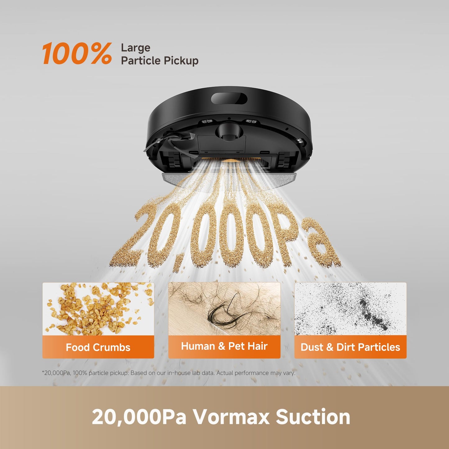 DREAME D20 Air Plus Robot Vacuums and mop, 20,000Pa Suction, Self-Emptying dreame