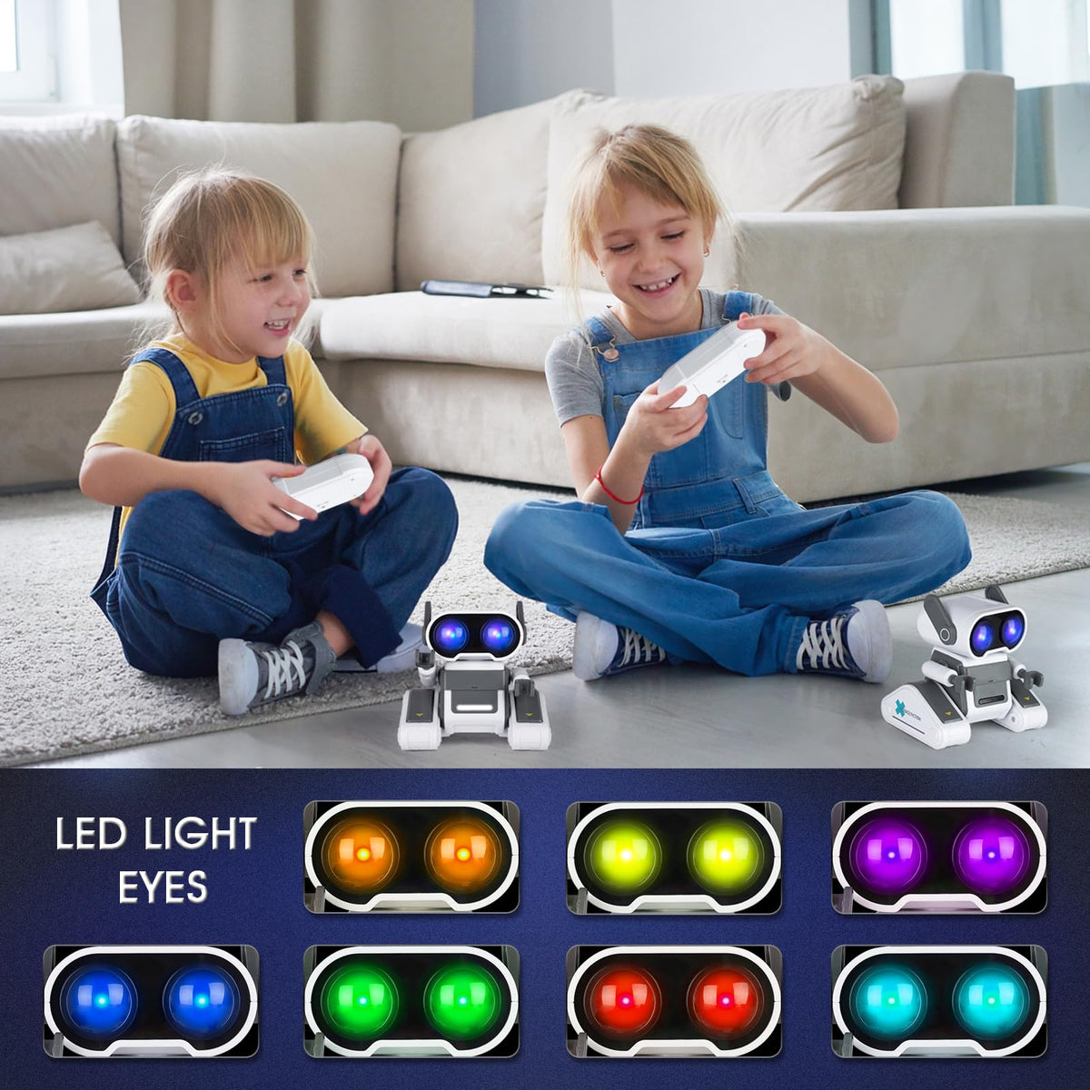 Winthai Robot Toys with Colorful LED, Remote Control Robot Toy with LED Eyes, Flexible Head & Arms, Dance Moves and Music for Kids Boys/Girls, for 3-12 Year Toddler Kid Children Teen for Christmas 🍁 All In One Marketplace Canada