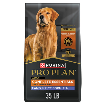 Purina Pro Plan Dry Dog Food, Complete Essentials Shredded Blend Lamb & Rice - 15.9 kg Bag (1 Pack) Pro Plan