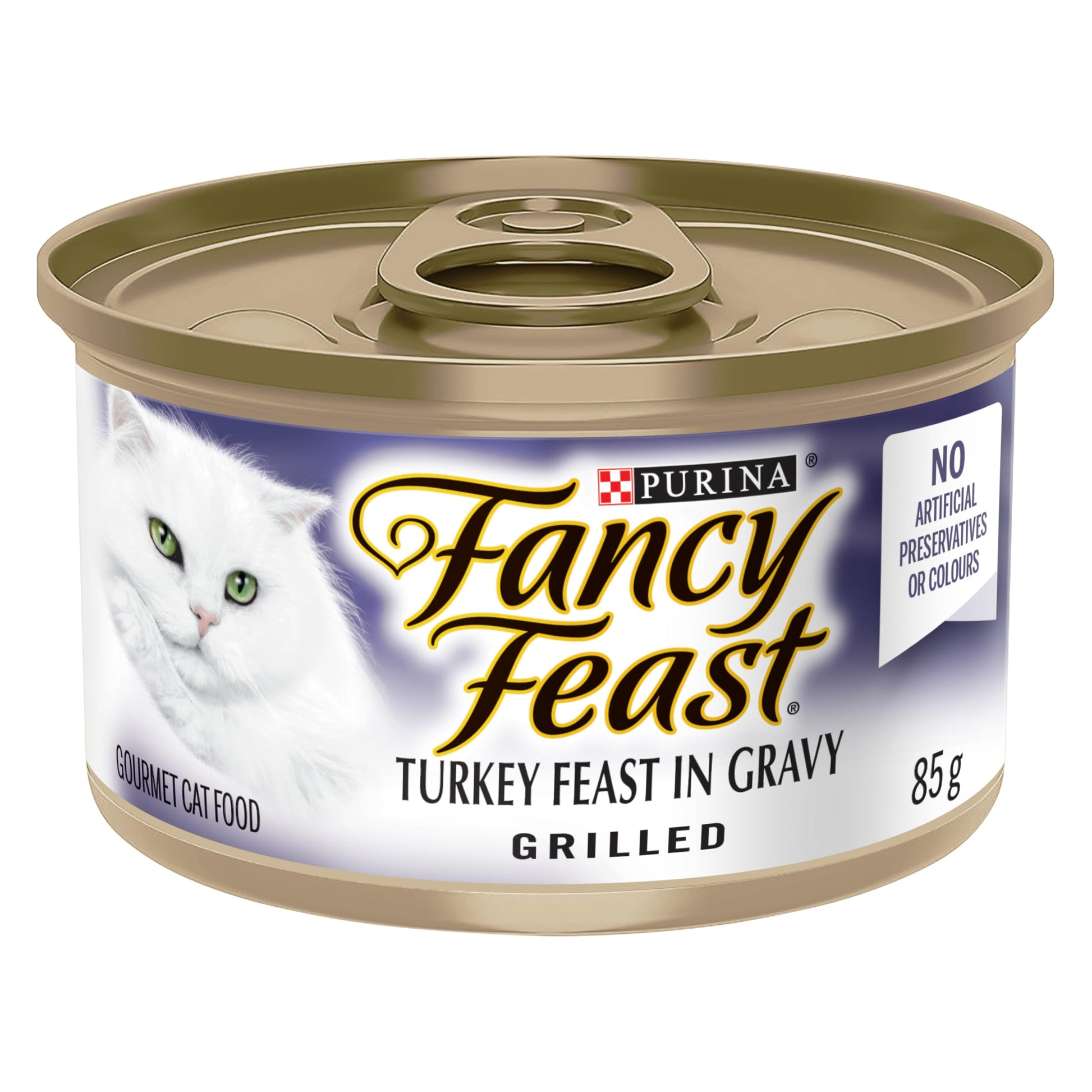 Fancy Feast Grilled Wet Cat Food, Turkey Feast in Gravy - 85 g Can (24 Pack) Fancy Feast