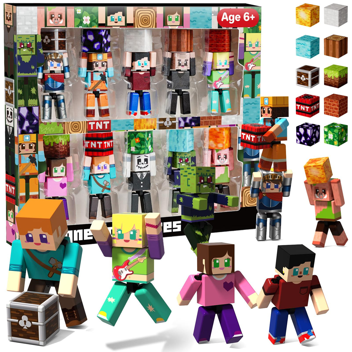 20 PCS Magnetic Action Figures Playset - Magnetic Building Blocks, Magnet Cubes and Rotatable Figures Character Toys for Kids, STEM Toys, Christmas Birthday Gift for 3+ Year Old Boys Girls 🍁 All In One Marketplace Canada