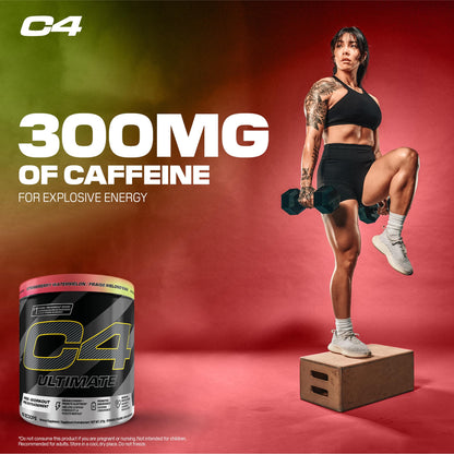 Cellucor C4 Ultimate Pre Workout Powder - Sugar Free Preworkout Energy with 300mg Caffeine and Creatine for Men & Women - Strawberry Watermelon, 20 Servings Cellucor