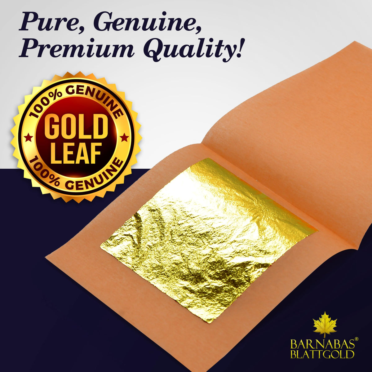Barnabas Blattgold Edible Gold Leaf 24K - Cake Decorations, Loose Gold Leaf Sheets for Cupcakes - 1.5 inches, Interleaf of 12 🍁 All In One Marketplace Canada