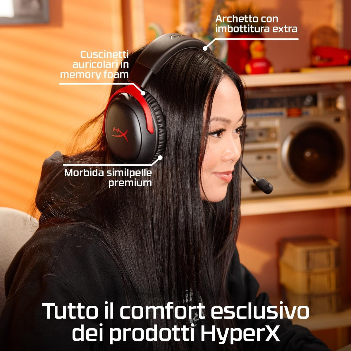 HyperX Cloud III S – Wireless Gaming Headset for Multi-Platform, 2.4GHz, Bluetooth, Battery Life up to 120 Hours 2.4GHz / 200 Hours Bluetooth, 53mm Angled Drivers, Detachable Mic – White