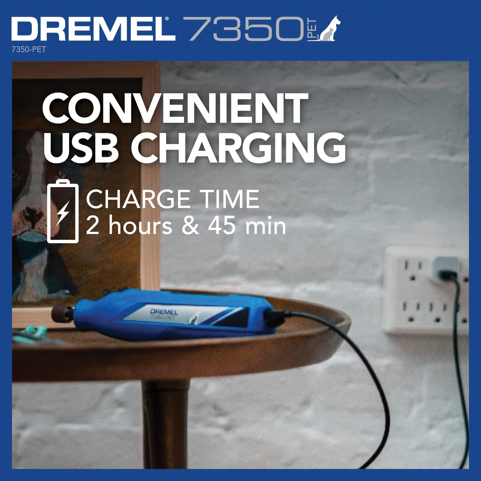 Dremel 7350-PET 4V Pet & Dog Nail Grinder, Easy-to-Use & Safe Nail Trimmer, Professional Pet Grooming Kit - Works on Large, Medium, Small Dogs & Cats Dremel