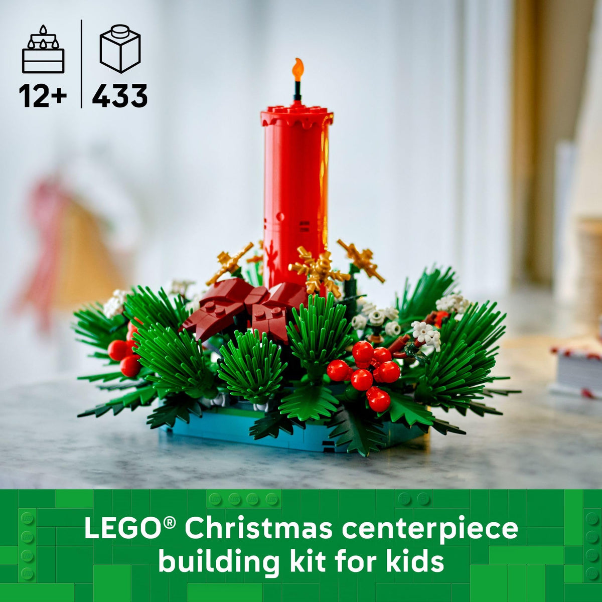 LEGO Christmas Table Decoration Building Toy for Kids - Brick-Built Holiday Centerpiece & Festive Room Decor - Christmas Craft for Girls & Boys, Ages 12+ - Gift Idea for Families - 40743 🍁 All In One Marketplace Canada