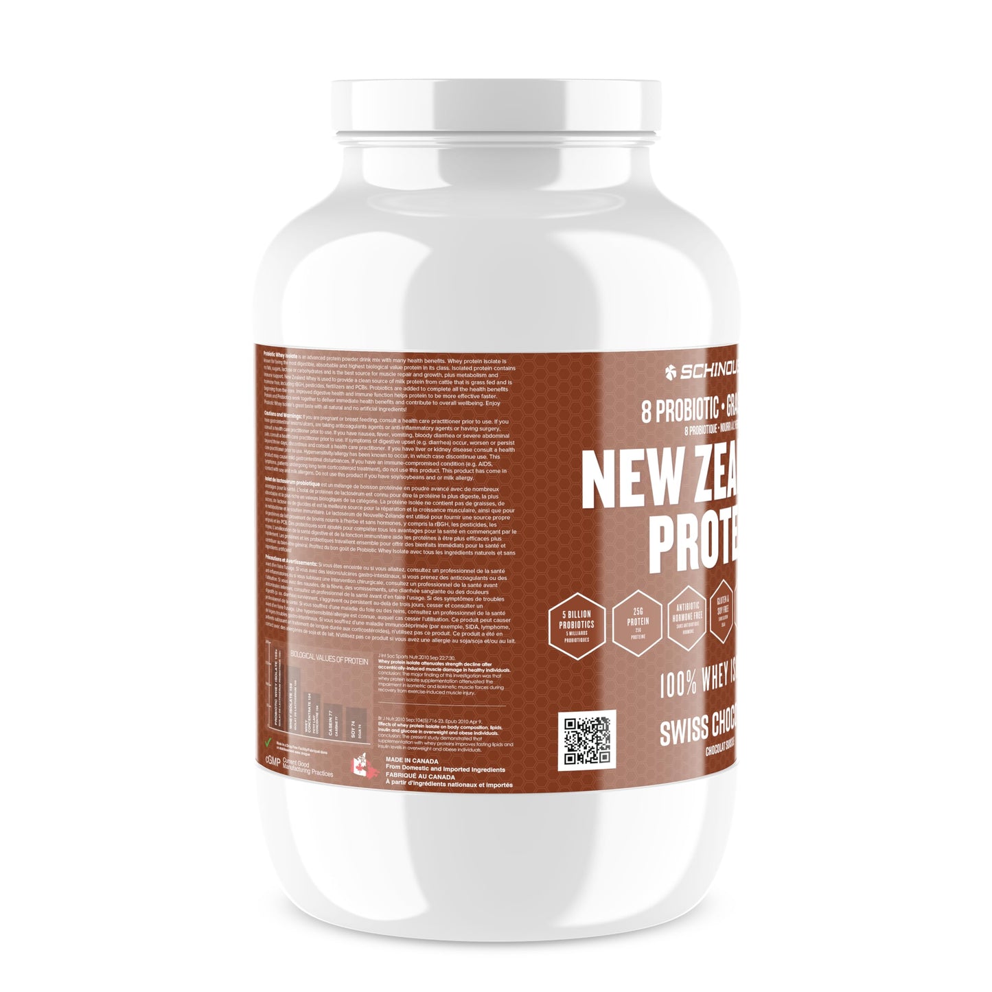 Schinoussa Super Foods New Zealand Whey Protein Isolate | 25g Protein | 0g Of Sugar | 1g Of Carbs | 110 Calories (Swiss Chocolate, 910 g (Pack of 1))
