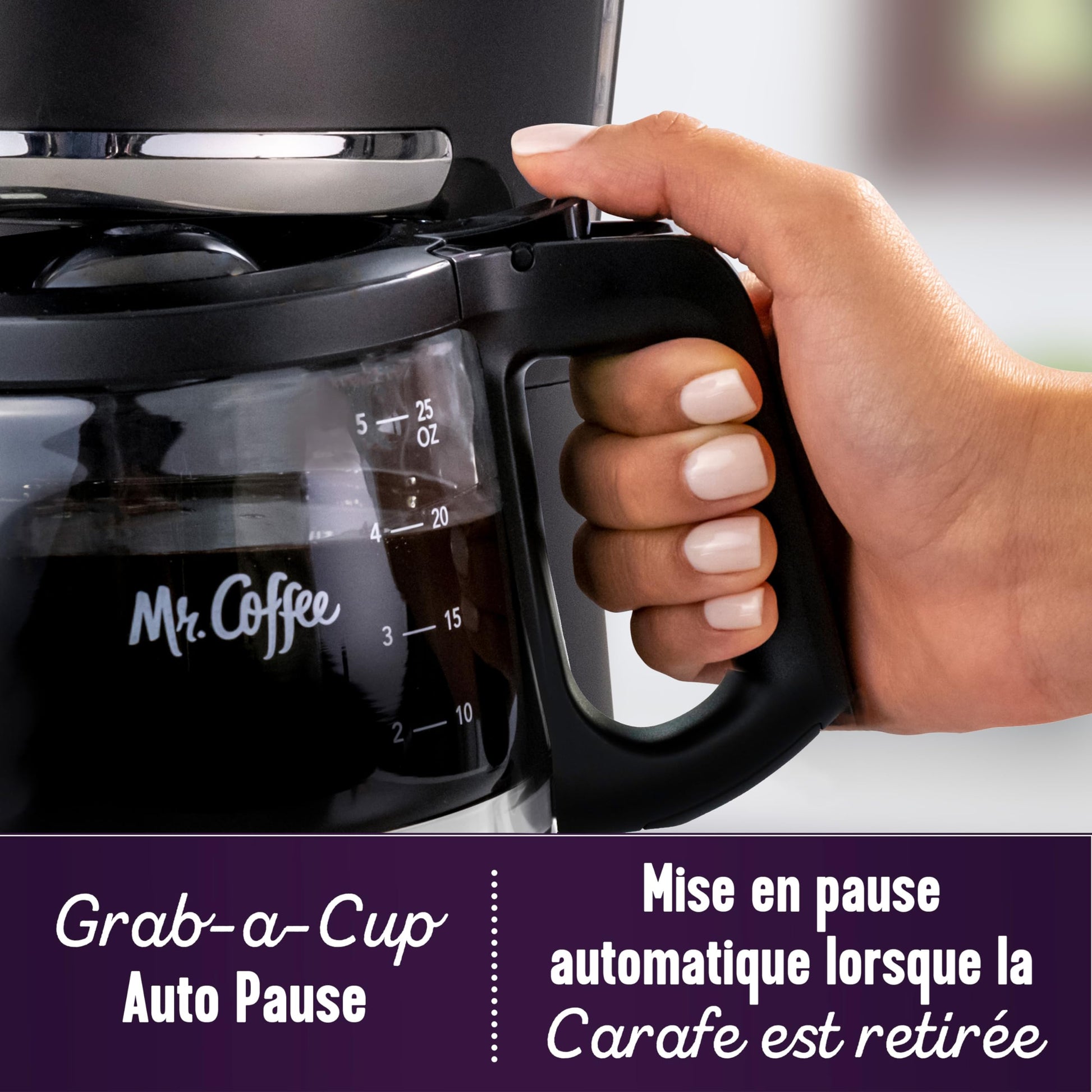 Mr. Coffee 5-Cup Programmable Coffee Maker, 25 oz. Mini Brew, Space-Saving Coffee Machine, Black - Available at All In One Marketplace Canada