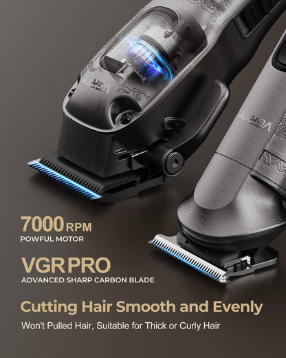 VGRPRO Hair Clippers for Men Professional, Cordless Hair Clippers for Hair Cutting, Mens Clippers and Trimmers Set, Electric Hair Trimmer for Men with Package Case (Gray) - Available at All In One Marketplace Canada