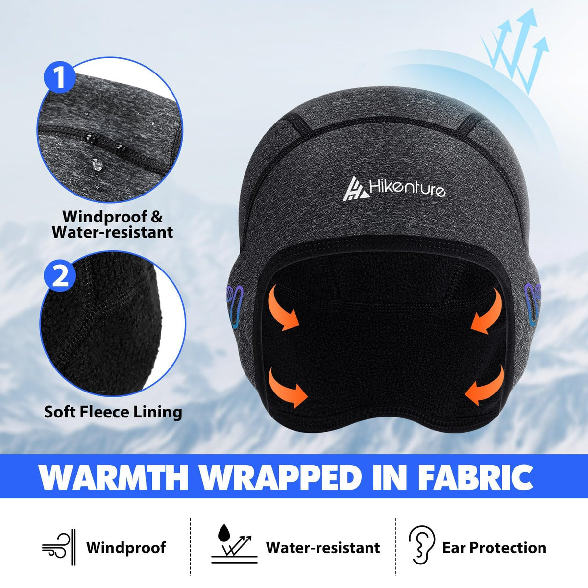 HIKENTURE Winter Skull Cap, Windproof Helmet Liner for Men Women, Grey 🍁 All In One Marketplace Canada