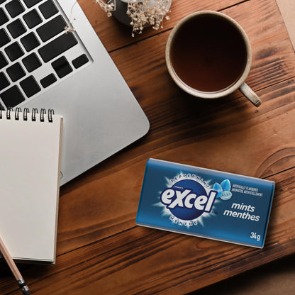 EXCEL, Peppermint Flavoured Mints, 34g, Tin, 8 Packs - Available at All In One Marketplace Canada
