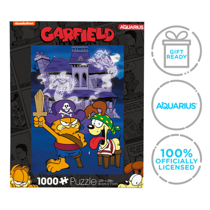 Puzzle Halloween Garfield Aquarius (Puzzle de 1000 pièces) - Anti-reflets - Assemblage précis - Pratiquement aucune poussière de puzzle - Objets de collection Garfield sous licence officielle - 50,8 x 71,1 cm