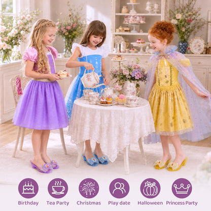 Meland Princess Dress Up for Girls 3-6, Kids Costume with Shoes & Toy 🍁 All In One Marketplace Canada