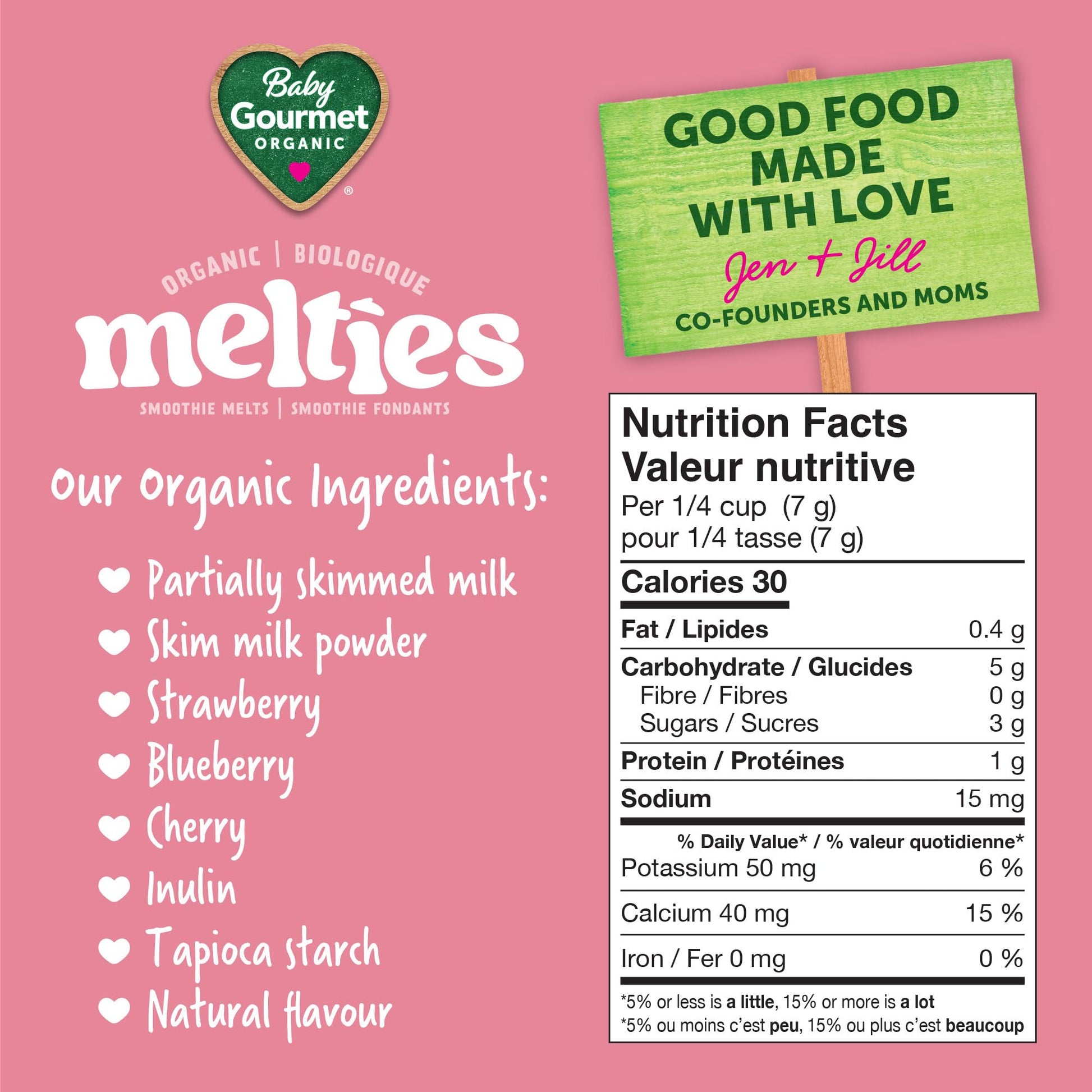 Baby Gourmet Organic Meltable Mushies Banana Berry with Greek Yogurt, 23g (Pack of 8) Baby Gourmet