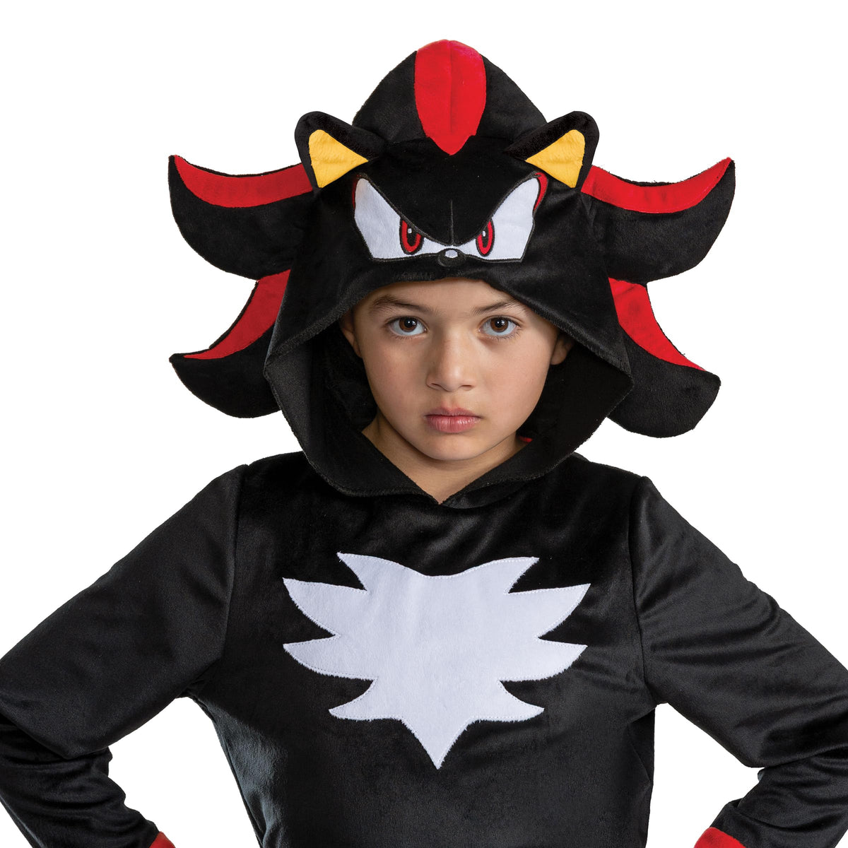 Sonic Shadow Costume for Kids, Officially Licensed Sonic The Hedgehog Halloween Costume Outfit, Size (7-8)