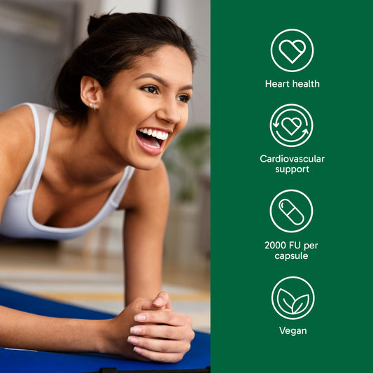 Organika Nattokinase 2000 FU Cardiovascular Support – High-Potency, Heart & Blood Circulation Supplement– One Capsule per Day, Non-GMO, Vegan, Gluten-Free – 90vcaps - Available at All In One Marketplace Canada