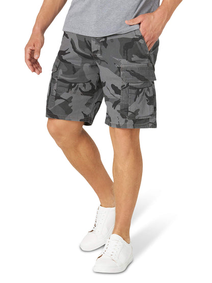 Short cargo extensible classique Wrangler Authentics pour homme, anthracite camouflage, 38