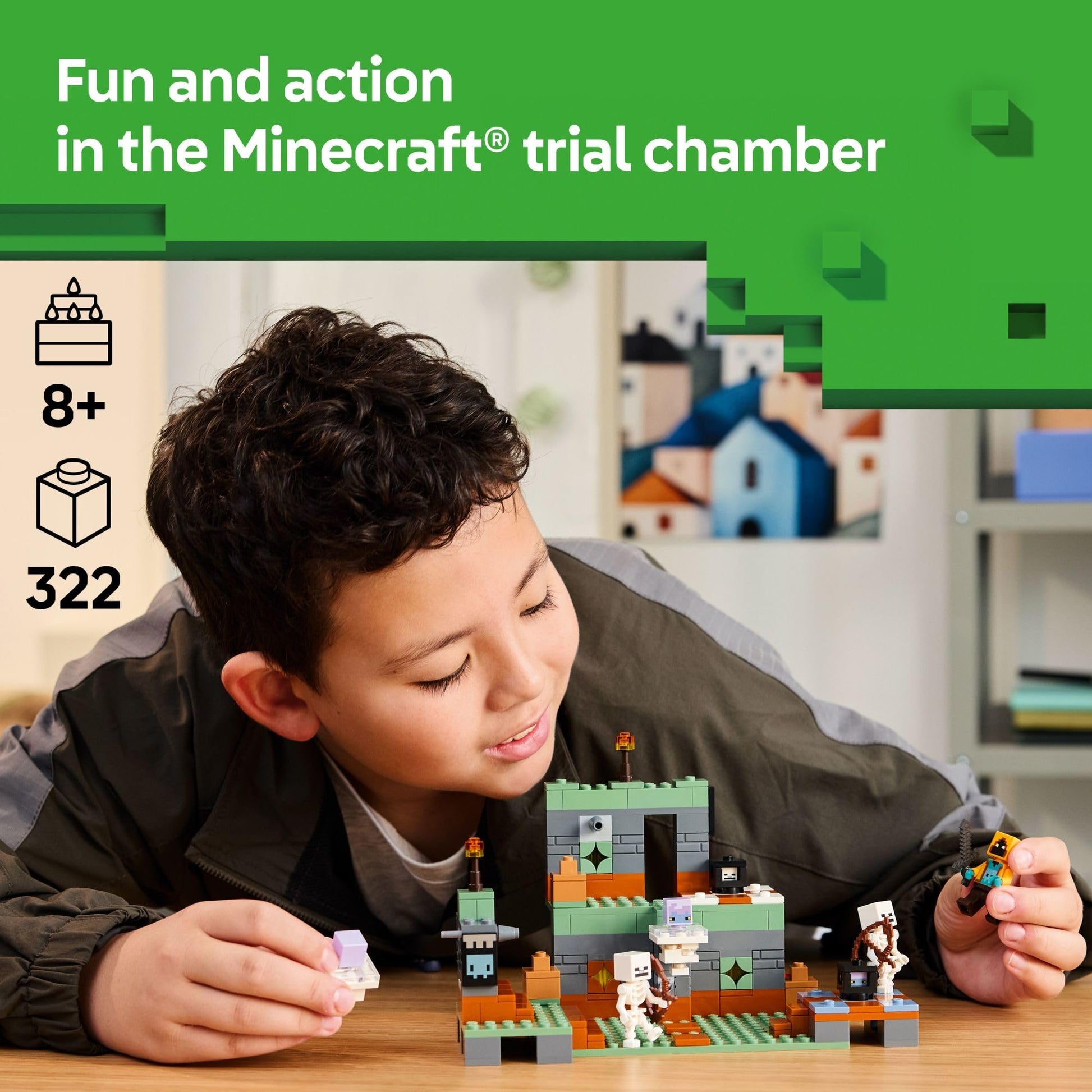 LEGO Minecraft The Trial Chamber Building Toy - Gamer Playset for Kids, Girls and Boys, Ages 8+ - Includes Shadow Hoodie Minifigure for Pretend Play - Birthday Gift Idea - 21271 LEGO
