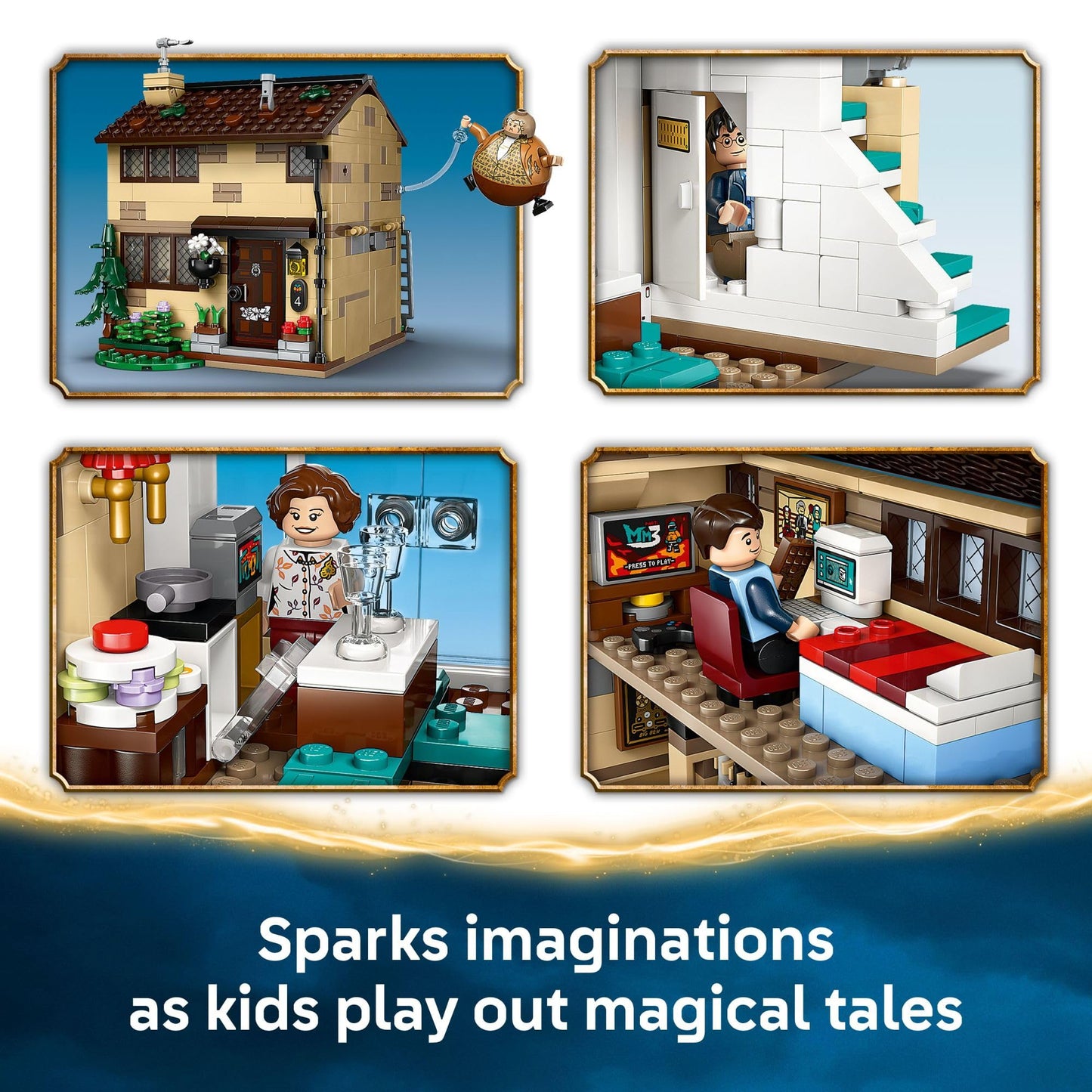 LEGO Harry Potter Privet Drive: Aunt Marge’s Visit Kids Toy - Buildable Book Nook and Room Decor for Boys and Girls, Ages 8+ - Collectible Harry Potter Minifigure - Birthday Gift Idea -76451 LEGO