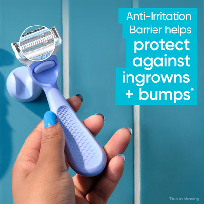 Gillette Venus for Bikini Pubic Hair and Skin, Womens Razors, 4 Razor Blade Refills for Intimate Grooming