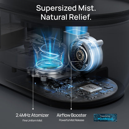 DREO Humidifiers for Bedroom, 4L Top Fill for Large Room, 36H Runtime [Ultra-Strong Mist Output] Quiet Cool Mist Air Humidifier for Baby Nursery, Plants, Night Light, Easy to Clean，Black 🍁 All In One Marketplace Canada