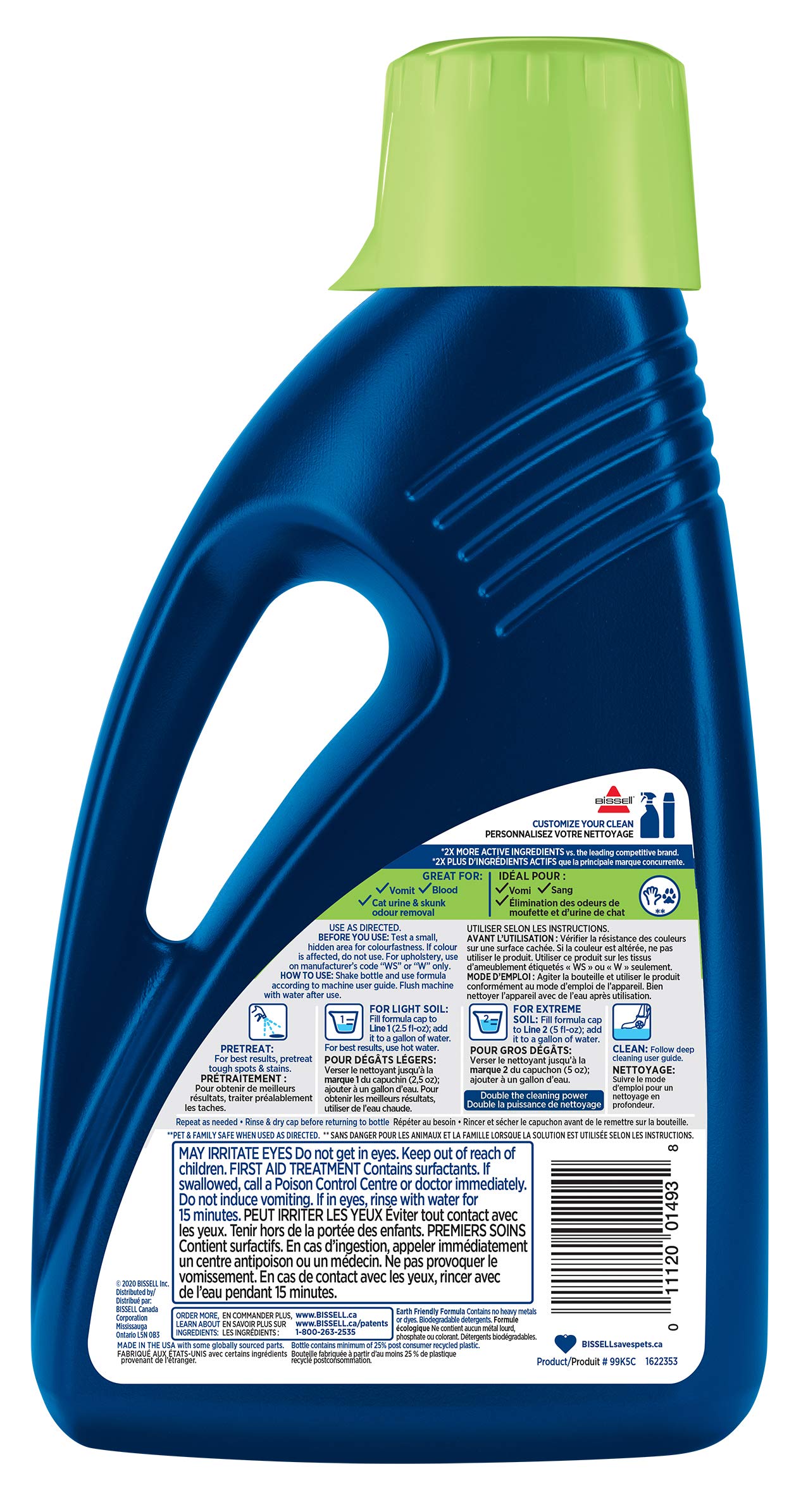 BISSELL Pet Stain & Odour Upright Carpet Formula, 60oz, 99K5C Bissell
