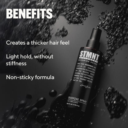 STMNT Grooming Goods Grooming Spray, 6.7 oz | Natural Finish | Thicker Hair Feel | Non-Sticky STMNT