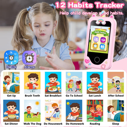 Kids Smart Phone for Girls Toys, Gifts for 3-10 Year Old Girls Boys Pink 🍁 All In One Marketplace Canada