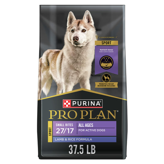 Purina Pro Plan Dry Dog Food, Sport Small Bites 27/17 Lamb & Rice - 17 kg Bag (1 Pack) - Available at All In One Marketplace Canada