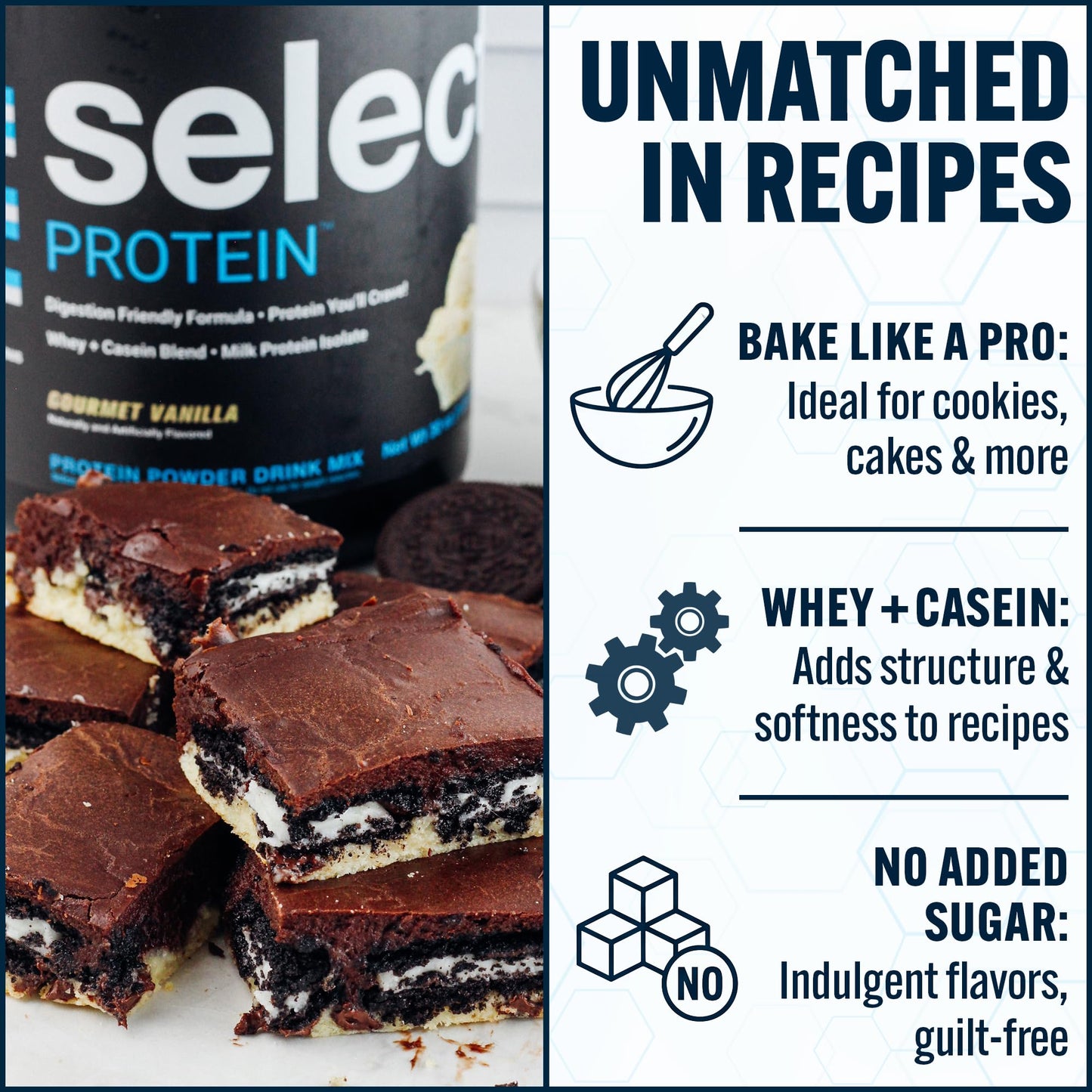 PEScience Select Protein Powder, Whey and Casein Blend, Lean Protein Powder for Women and Men, Low Calorie, Low Carb, Keto Friendly, Gluten Free - Gourmet Vanilla, 27 Servings