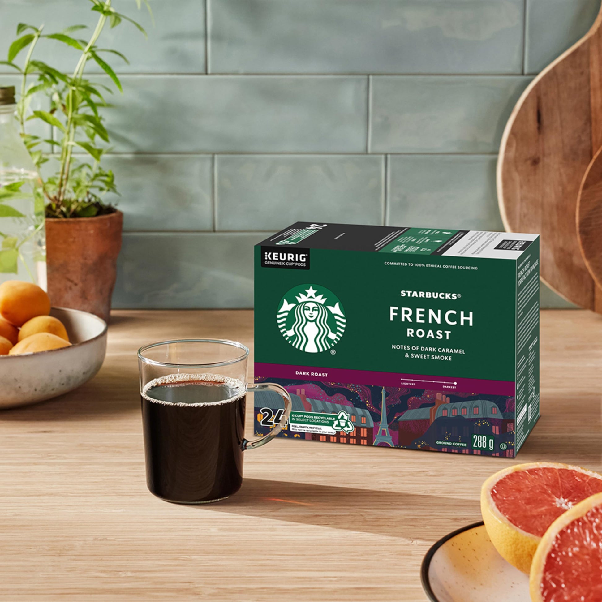 Starbucks French Roast K-Cup Pods, Dark Roast Coffee, 24 Count