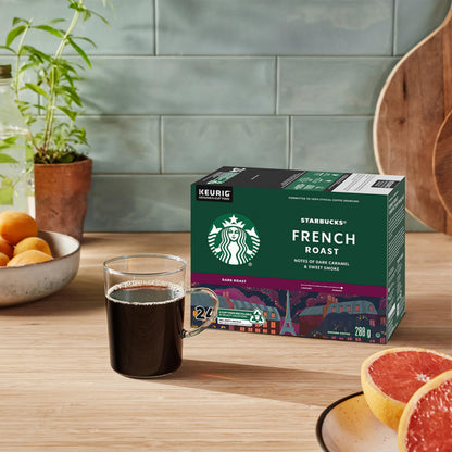 Starbucks French Roast K-Cup Pods, Dark Roast Coffee, 24 Count