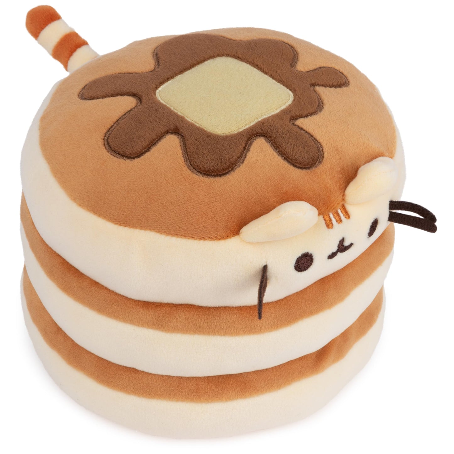 GUND Pusheen The Cat Pancake Squisheen Plush, Squishy Toy Stuffed Animal for Ages 8 and Up, Brown, 6” GUND
