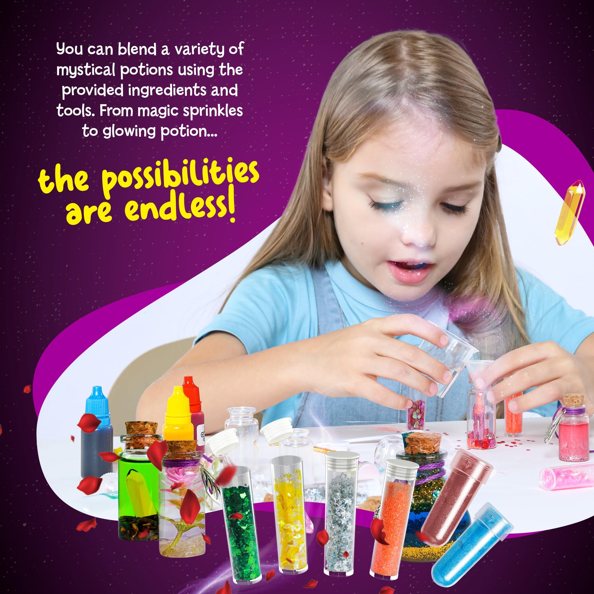Dan&Darci Magic Fairy Potion Kit for Boys - Birthday Gifts for Girls - Gift Ideas for Girls Ages 6, 7, 8, 9, 10 - Toys 8-10, 7-8 - Arts & Crafts for Boys 6-8