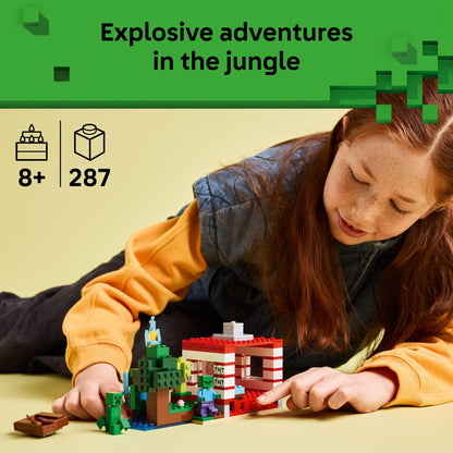 LEGO Minecraft The TNT Jungle House Kids Toy for Pretend Play - Collectible Minecraft Toy - Building Set for Boys and Girls 8+ - Gift Idea for Birthdays and Video Game Fans - 21275 LEGO