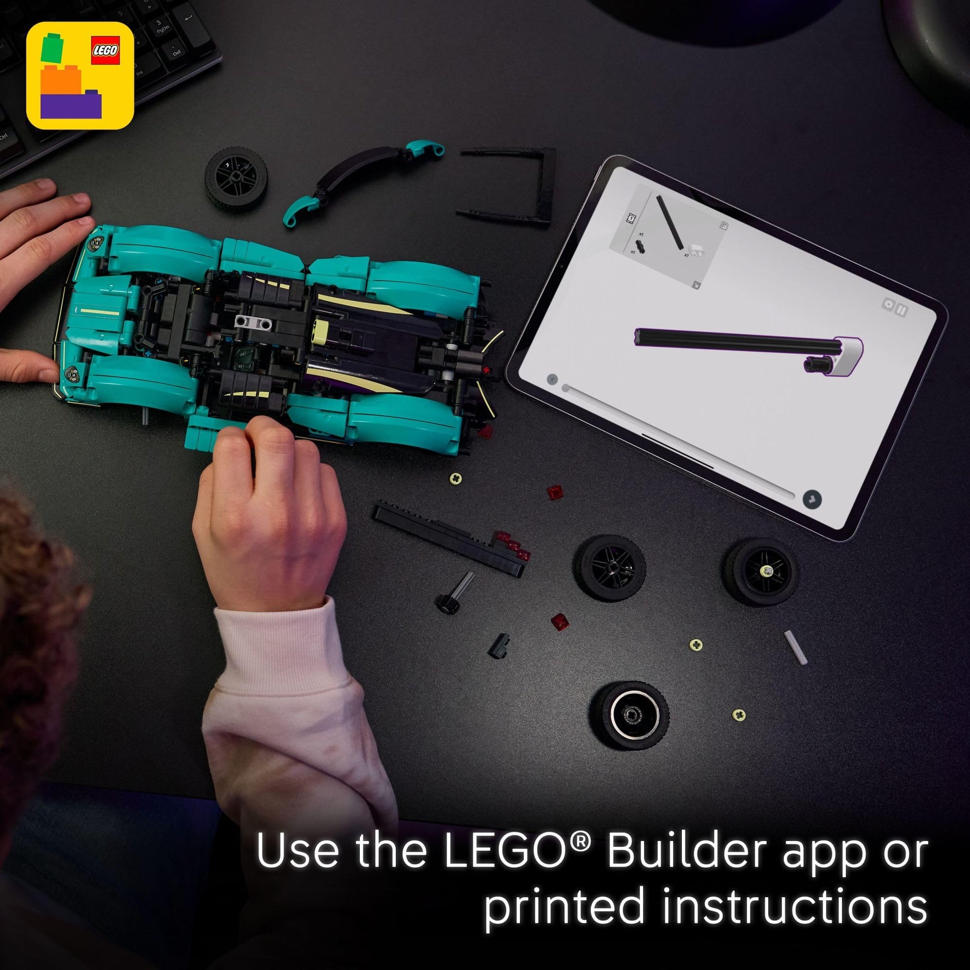 LEGO Technic Aston Martin Valkyrie Toy Car - Kids Model Kit Toy for Boys and Girls, Ages 9+ - Vehicle Building Set for Pretend Play & STEM Learning - Sports Car Gift Idea for Birthdays - 42208 LEGO