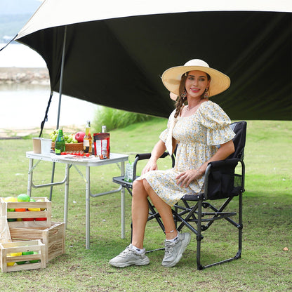 Oversized Heavy Duty Folding Camping Director Chair for Adults IDEALHOUSE
