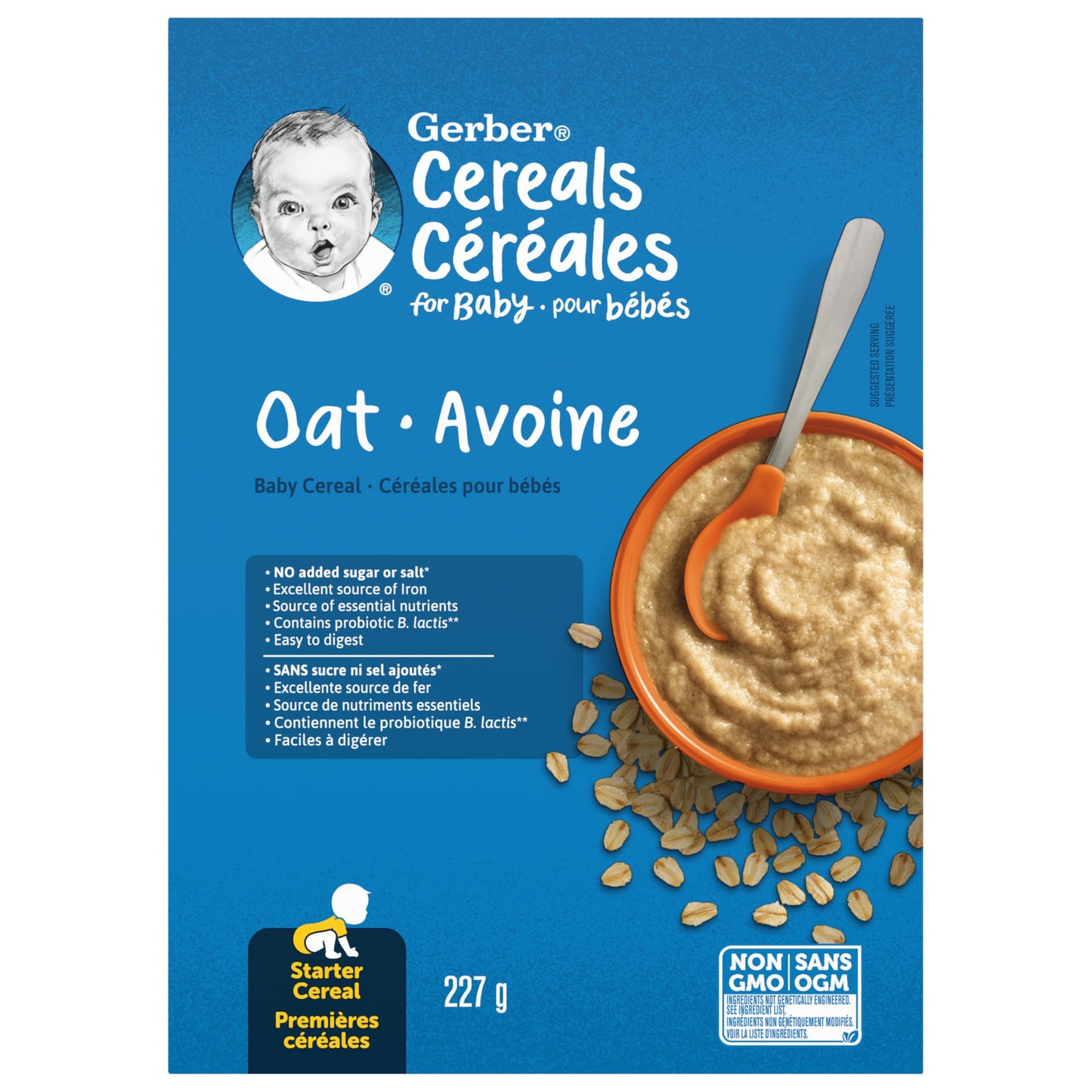 GERBER Oat Baby Cereal, 6 Boxes, 1.4 kg Gerber