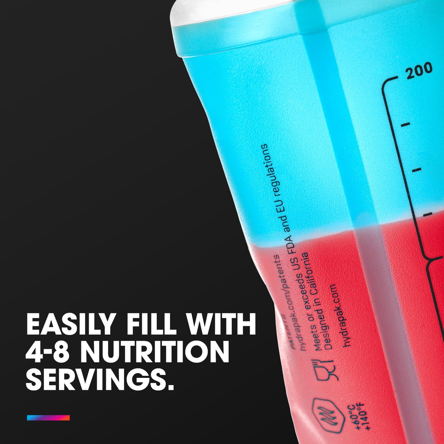 HydraPak SoftFlask Collapsible Nutrition Flask 2-Pack (250ml, Malibu) 🍁 All In One Marketplace Canada