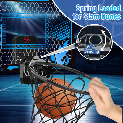 Indoor Basketball Hoop for Kids with Scoreboard Over the Door Basketball Hoop with 3 Balls Basketball Toys Gifts for 5 6 7 8 9 10 11 Years Old Boys Girls Mini Hoop for Bedroom and Birthday/Christmas 🍁 All In One Marketplace Canada