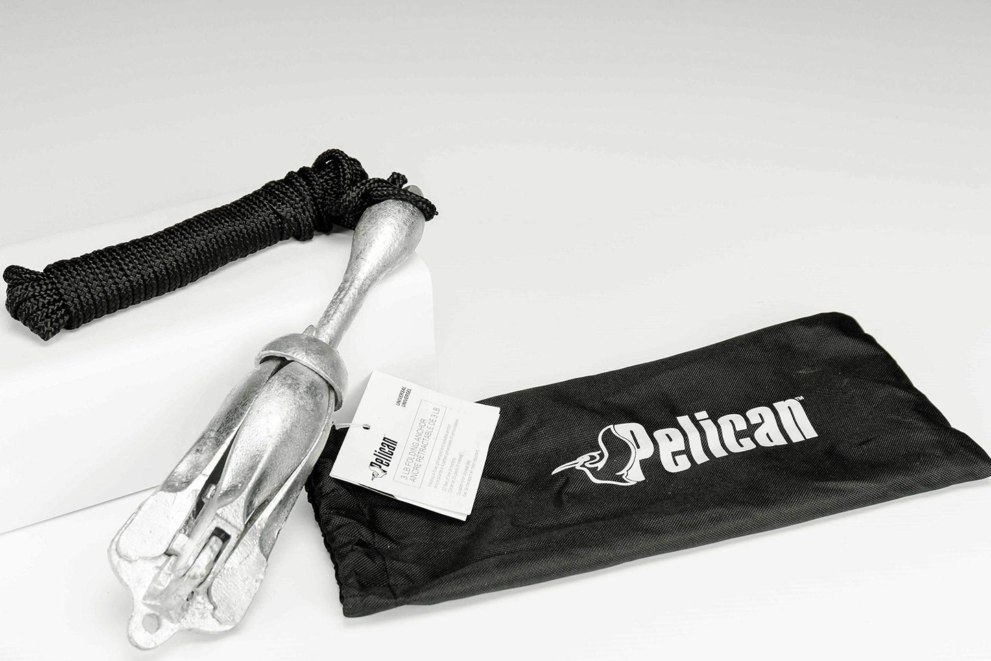 Pelican Compact Anchor Kit for Kayak, Canoe, SUP, Inflatables or Small Boats, Foldable Storage Bag, Ideal for Fishing Kayak Boating (3 lb)