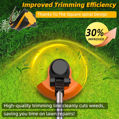 0.080'' DWO1DT801 Replacement String Timmer Lines Compatible with DEWALT Weed Eater, Square Twisted Weed Eater String, Heavy Duty Trimmer String (240 ft)