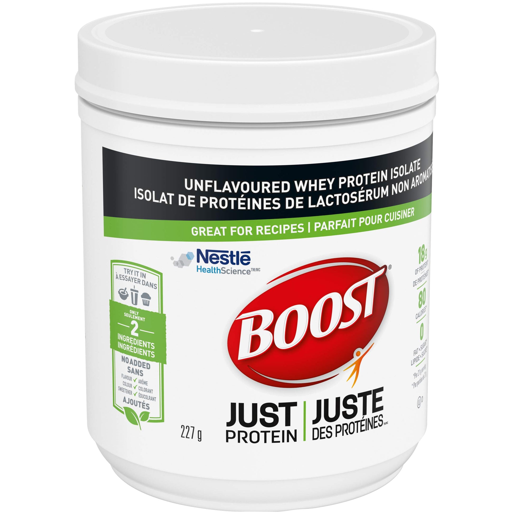 Boost JUST Protein Unflavoured Instant Whey Protein Isolate Powder, 227 Grams (Pack of 1) - Packaging May Vary Boost